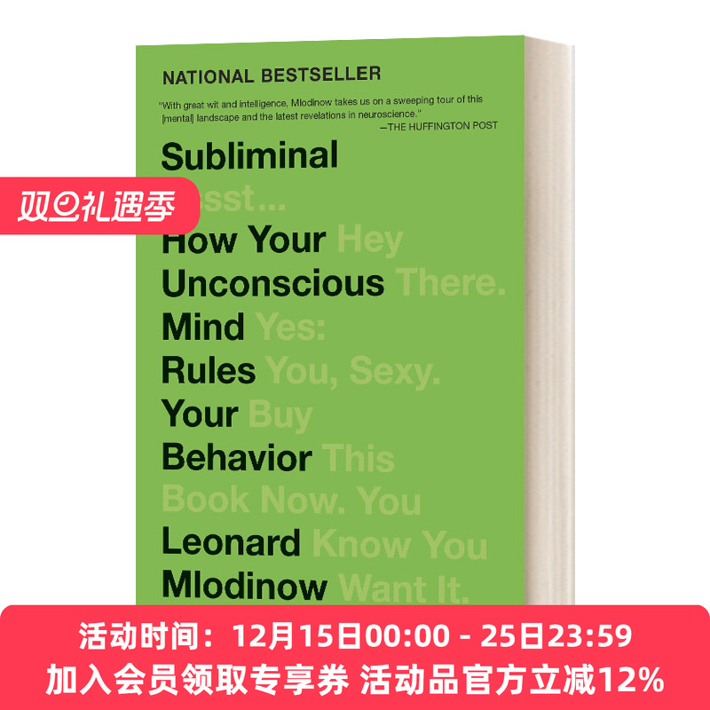 英文原版 Subliminal How Your Unconscious Mind Rule Your Behavior 潜意识 控制你行为的秘密 英文版 进口英语原版书籍
