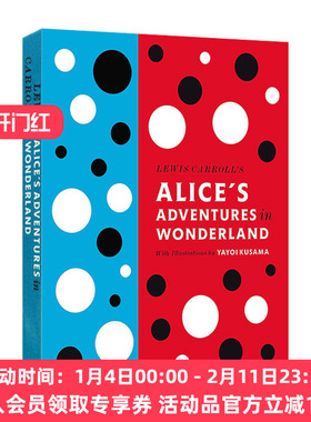 英文原版 Lewis Carroll's Alice's Adventures in Wonderland 爱丽丝梦游仙境 草间弥生插画 布面精装 英文版 进口英语原版书籍