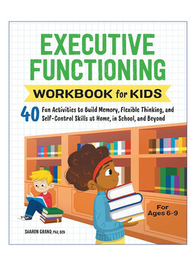 儿童执行力练习册  英文原版 Executive Functioning Workbook for Kids 40个有趣的活动建立灵活思维 英文版 进口英语原版书籍