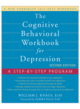 抑郁症认知行为练习册  英文原版 The Cognitive Behavioral Workbook for Depression 2nd Edition 第二版 英文版进口英语书籍