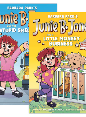 英文原版 Junie B. Jones Graphic Novels 朱尼琼斯漫画系列2册 儿童搞笑全彩图画小说 英文版 进口英语原版书籍