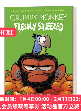 暴怒猴漫画版 英文原版 Grumpy Monkey Freshly Squeezed A Graphic Novel Chapter Book 全彩绘本图画书 情绪控制 英文版 进口书