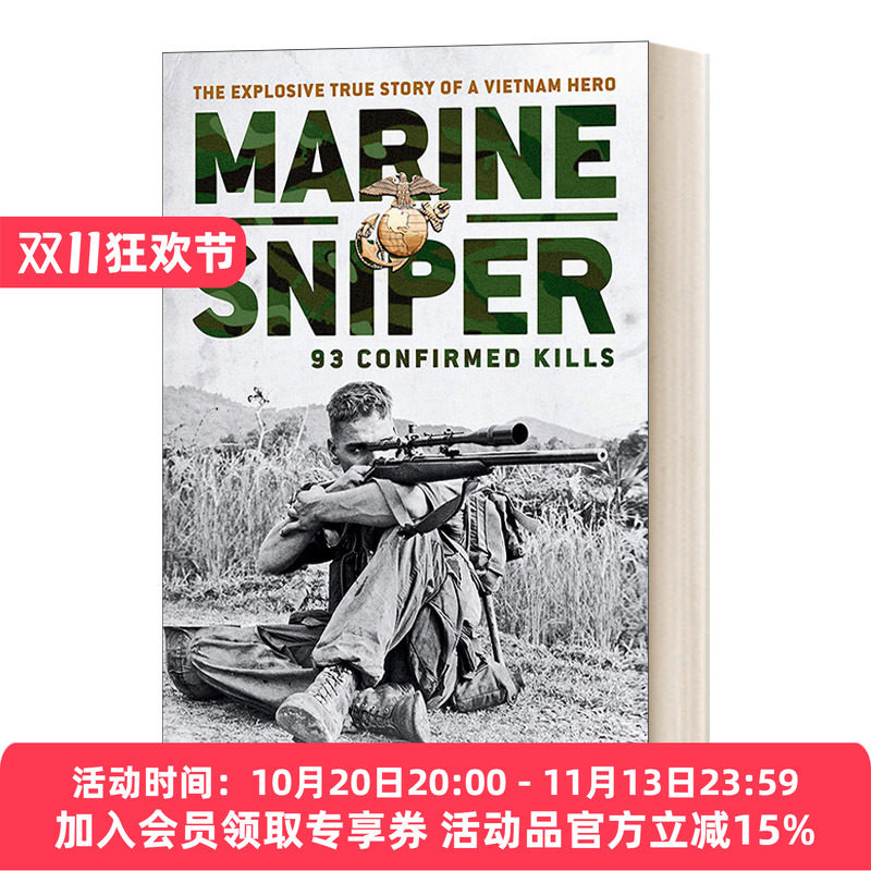 英文原版 Marine Sniper 海陆狙击手 93人确认击杀 卡洛斯哈斯考克传记 Charles Henderson 英文版 进口英语原版书籍