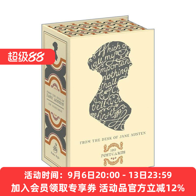 简·奥斯汀的书桌 100张明信片 英文原版 From the Desk of Jane Austen 格言名言语录 英文版 进口英语原版书籍
