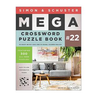 英文原版 Simon & Schuster Mega Crossword Puzzle Book #22 西蒙与舒斯特 超级纵横字谜集22 英文版 进口英语原版书籍