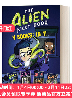 隔壁的外星人4合1 英文原版 The Alien Next Door 4 books in 1!  精装 英文版 进口英语原版书籍