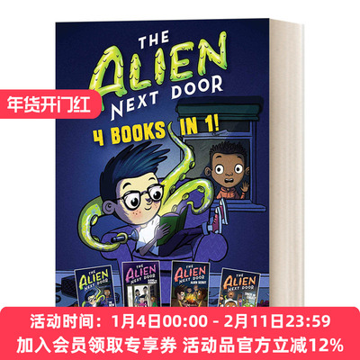 隔壁的外星人4合1 英文原版 The Alien Next Door 4 books in 1!  精装 英文版 进口英语原版书籍