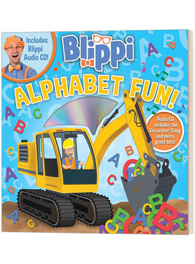 英文原版绘本 Blippi Alphabet Fun! 布里皮 字母表很有趣 带CD 英文版 进口英语原版书籍