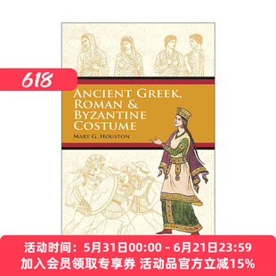 英文原版 古希腊 罗马和拜占庭服装 Ancient Greek Roman & Byzantine Costume 服饰设计历史 英文版 进口英语原版书籍