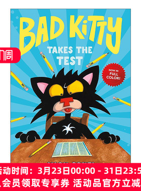英文原版 Bad Kitty Takes the Test 坏猫咪参加了测试 精装全彩版 英文版 进口英语原版书籍