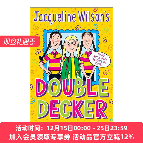 英文原版 Jacqueline Wilson Double Decker 杰奎琳·威尔逊 女孩友谊二合一故事书 英文版 进口英语原版书籍