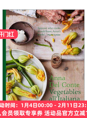 英文原版 Vegetables All'Italiana 让蔬菜大放异彩 安娜德尔孔蒂的意大利食谱 精装 英文版 进口英语原版书籍