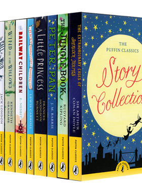经典童书10册 英文原版小说 Puffin Classics 10 slipcase Lewis Carroll 爱丽丝梦游仙境 野性的呼唤 英文版进口英语课外阅读提升
