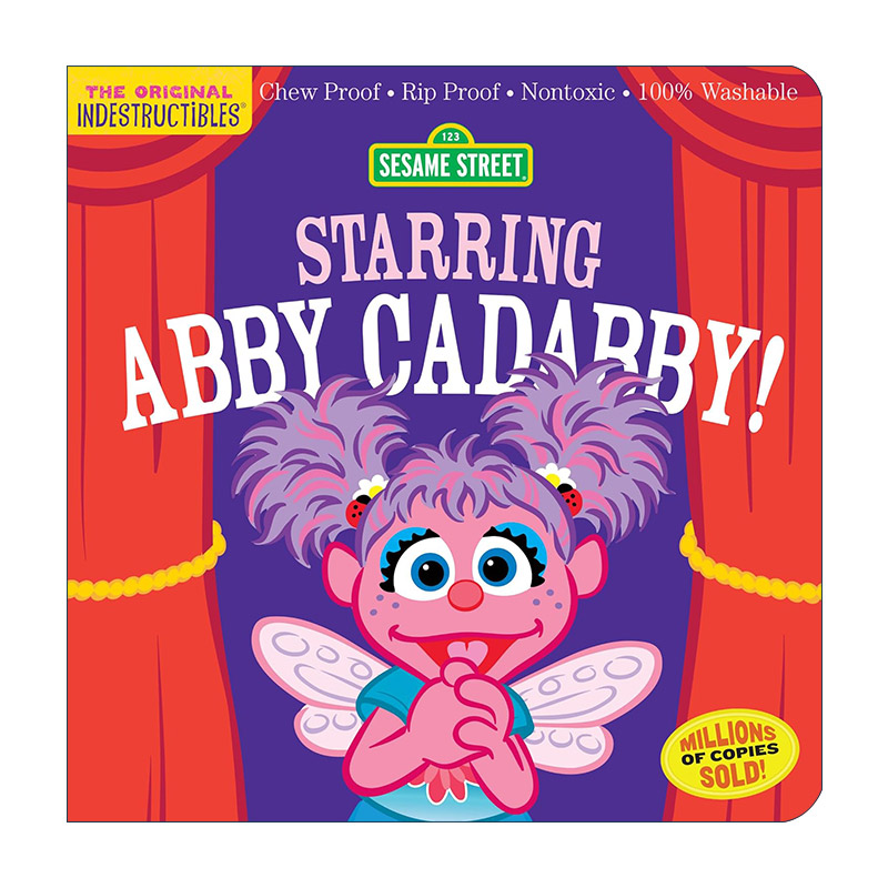 英文原版 Sesame Street Starring Abby Cadabby 咬咬书芝麻街系列 艾比·卡达比主演 英文版 进口英语原版书籍 - 实物图