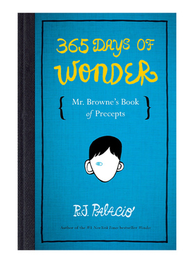 英文原版 365 Days of Wonder 365天奇迹 箴言书 奇迹男孩作者R. J. Palacio 精装 英文版 进口英语原版书籍