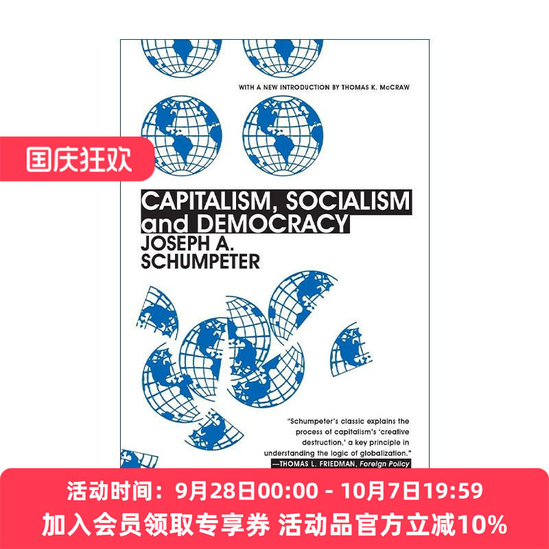 英文原版 Capitalism Socialism and Democracy 资本主义 社会主义和民主 第3版 约瑟夫·熊彼得 英文版 进口英语原版书籍