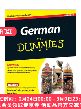 原版 German for Dummies 德语入门 含光盘 第2版 进口原版书籍