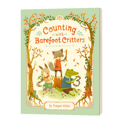 英文原版 Counting With Barefoot Critters 美丽小世界 1 2 3 一起去户外 绘本 精装 英文版 进口英语原版书籍