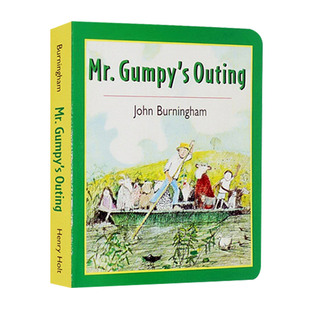 进口纸板书 Burningham Gumpy 吴敏兰廖彩杏书单 英文版 Outing John 和甘伯伯去游河 儿童英语启蒙学习图画故事书 英文原版