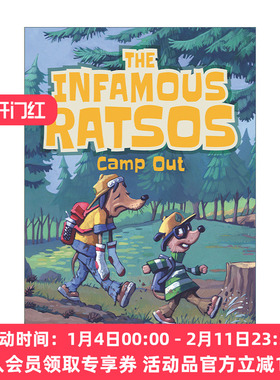 英文原版 The Infamous Ratsos Camp Out 声名狼藉的拉索系列4 露营 儿童幽默故事绘本 章节桥梁故事书 英文版 进口英语原版书籍