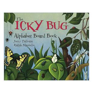 英文原版 The Icky Bug Alphabet Board Book 讨厌的虫子 字母书 儿童启蒙认知绘本 纸板书  英文版 进口英语原版书籍