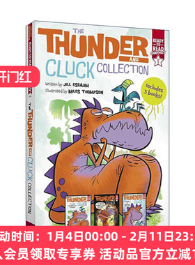 恐龙和朋友3册盒装 英文原版 The Thunder and Cluck Collection Boxed Set Ready to Read准备读阅读分级1 漫画版 进口英语书籍
