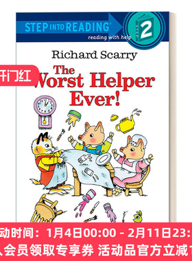 斯凯瑞系列 英文原版 Step Into Reading 2 - Richard Scarry's The Worst Helper Ever 英文版 进口英语原版书籍