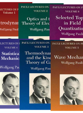 华研原版 英文原版 Pauli Lectures on Physics 泡利物理学讲义系列1-6册 Wolfgang Pauli 英文版 进口英语原版书籍