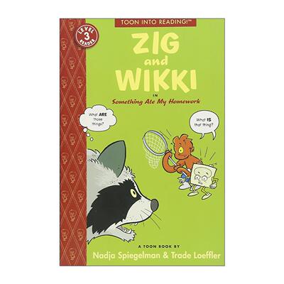 英文原版 Zig and Wikki in Something Ate My Homework Toon Books Level 3 齐格和维基系列 有什么吃掉了我的作业 儿童漫画绘本
