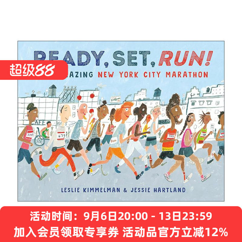 英文原版 Ready Set Run 令人惊叹的纽约马拉松 儿童精装绘本 史蒂夫·乔布斯传漫画版作者杰茜?哈特兰 英文版 进口英语原版书籍
