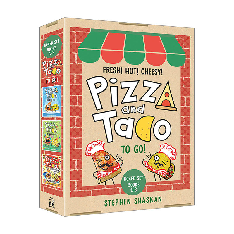 英文原版 Pizza and Taco To Go 3-Book Boxed Set 披萨饼与玉米片1-3册精装盒装 儿童精装文学小说 幽默笑话 英文版 进口英语书籍