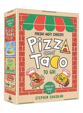 英文原版 Pizza and Taco To Go 3-Book Boxed Set 披萨饼与玉米片1-3册精装盒装 儿童精装文学小说 幽默笑话 英文版 进口英语书籍