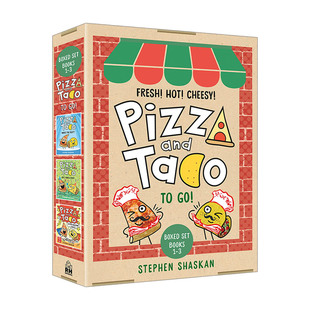 英文原版 Boxed 儿童精装 Set 披萨饼与玉米片1 进口英语书籍 幽默笑话 英文版 Taco Book 盒装 3册精装 文学小说 and Pizza
