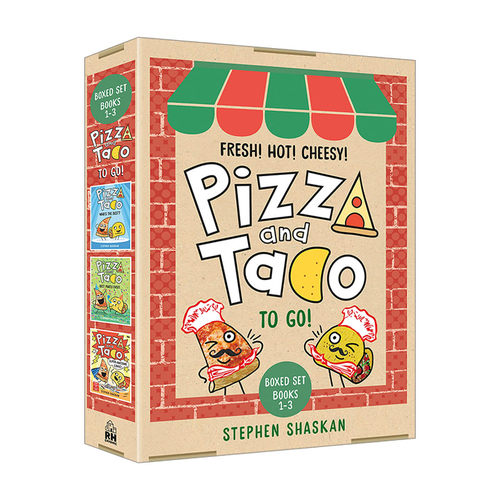 英文原版 Pizza and Taco To Go 3-Book Boxed Set 披萨饼与玉米片1-3册精装盒装 儿童精装文学小说 幽默笑话 英文版 进口英语书籍