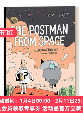 英文原版 The Postman From Space 太空中的邮递员1 全彩漫画图画书 图像式小说 青少年英语课外读物 Guillaume Perreault 英文版