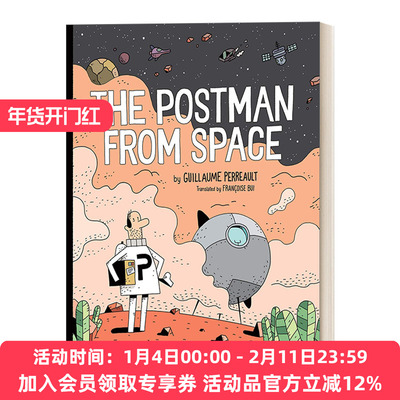 英文原版 The Postman From Space 太空中的邮递员1 全彩漫画图画书 图像式小说 青少年英语课外读物 Guillaume Perreault 英文版