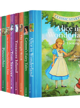 世界经典名著分级读物一阶段10册 英文原版小说 Sterling Classic Starts L1 爱丽丝梦游仙境 匹诺曹 金银岛 秘密花园英文版英语书