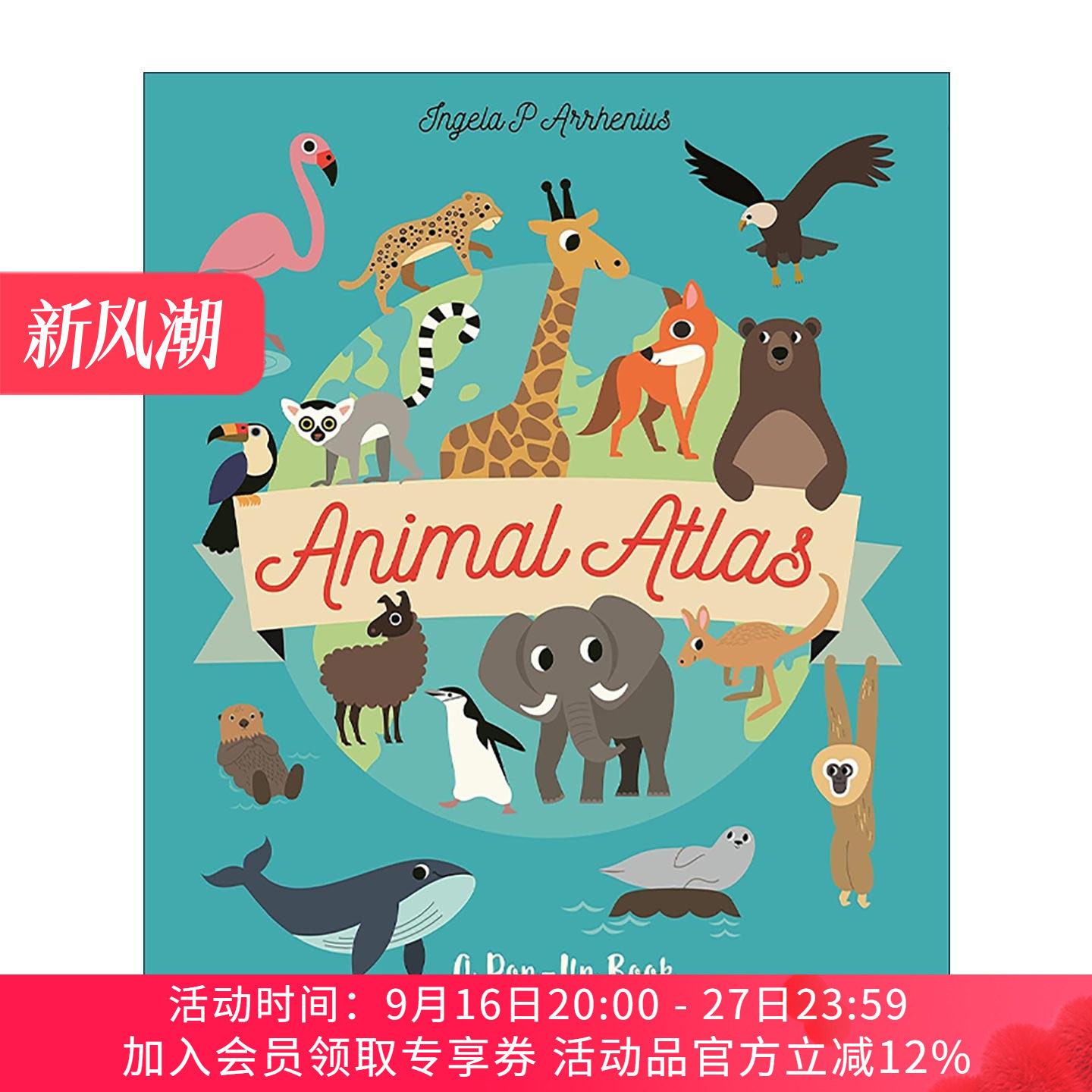 英文原版 Animal Atlas 动物地图翻翻书 儿童科普百科精装立体翻翻书 英文版 进口英语原版书籍