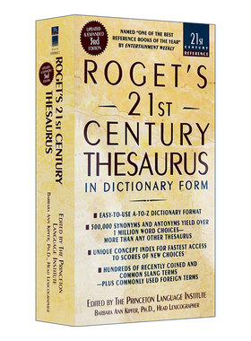 罗热英英字典 罗氏21世纪近义词反义词字典 英文原版 Roget’s 21st Century Thesaurus 国外英语写作学习工具书进口词典词库