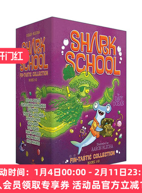 英文原版 Shark School Fin-tastic Collection Books 1-10 鲨鱼学校1-10册盒装 英文版 进口英语原版书籍