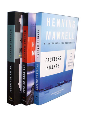 亨宁·曼凯尔三部小说盒装套装 英文原版 Henning Mankell Wallander Bundle 无面杀手 杀人狗 白色 英文版 进口英语原版书籍