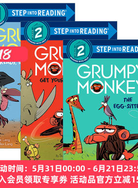英文原版 Step into Reading 2 Grumpy Monkey 暴怒猴系列3册 企鹅兰登分级读物 英文版 进口英语原版书籍
