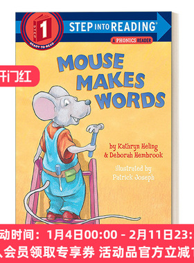 老鼠造词 英文原版 Step into Reading 1 -Mouse Makes Words A Phonics Reader 拼音 英文版 进口英语原版书籍