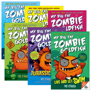 英文原版 My Big Fat Zombie Goldfish 大胖丧尸金鱼系列 6册 儿童惊险幽默桥梁章节书 中小学英语课外读物 英文版 进口英语书籍