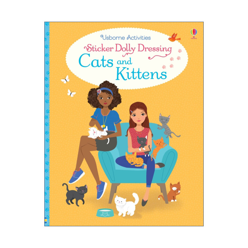 英文原版 Sticker Dolly Dressing Cats and Kittens 多莉贴纸 猫咪 英文版 进口英语原版书籍
