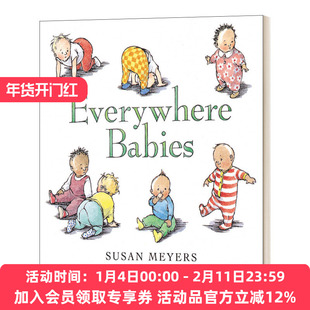 英文原版 Everywhere Babies 到处是婴儿 纸板书 英文版 进口英语原版书籍