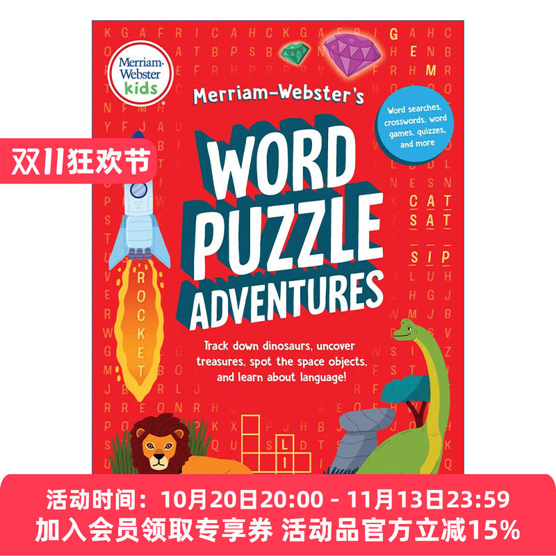 韦氏字谜冒险 英文原版 Merriam-Webster's Word Puzzle Adventures ? 2022 儿童英语启蒙 英文版 进口英语原版书籍