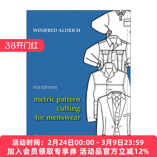 英文原版 Metric Pattern Cutting for Menswear 男装样板设计 第5版 英文版 进口英语原版书籍