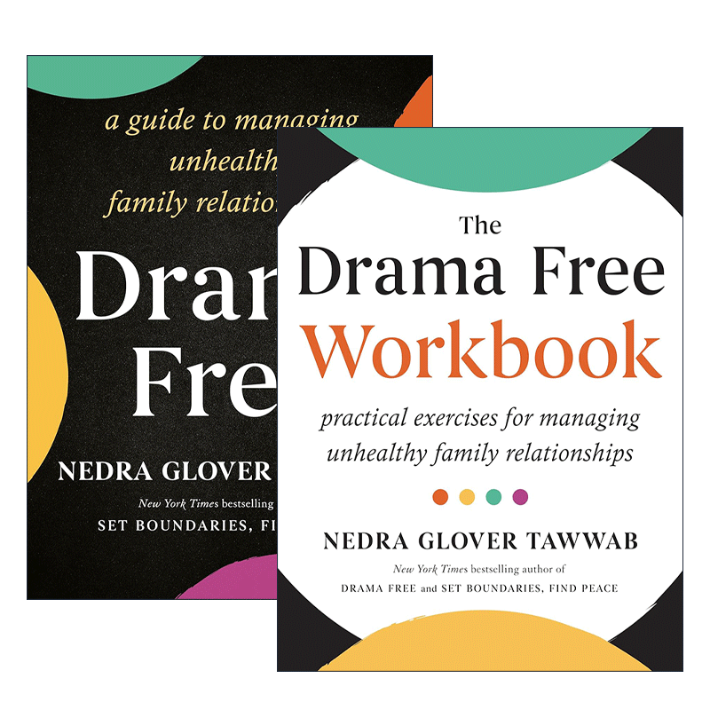 英文原版 Drama Free系列2册 戏剧自由 管理不健康家庭关系的指南/练习册 界限作者Nedra Glover Tawwab 英文版 进口英语原版书籍