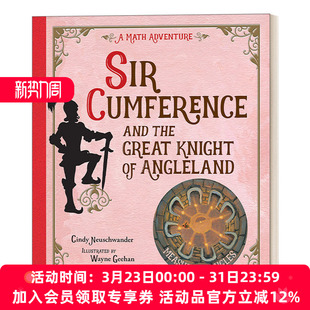 绘本 Cumference Great the 英文原版 STEM Cindy 盎格鲁骑士 and 圆周骑士与伟大 Angleland 进口书 Neuschwander Knight Sir